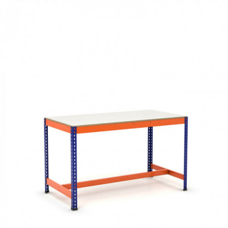 Mesa de trabajo con reposapiés