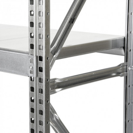 Estantería Picking Galavanizada 250 - Detalle del bastidor y larguero