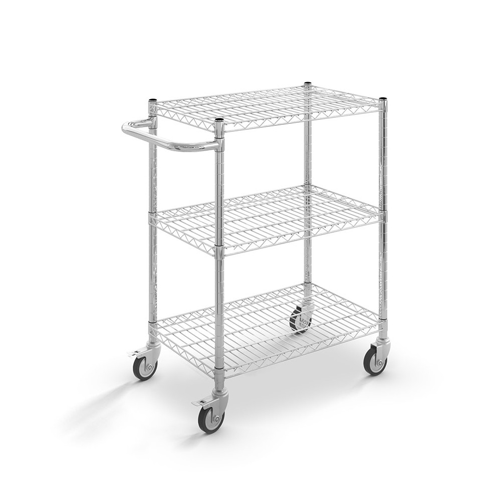 Carro de acero cromado asa horizontal