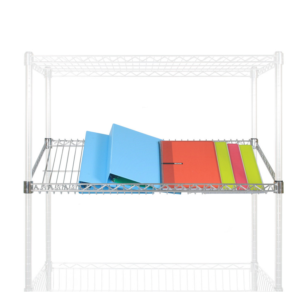 Estante expositor de acero cromado