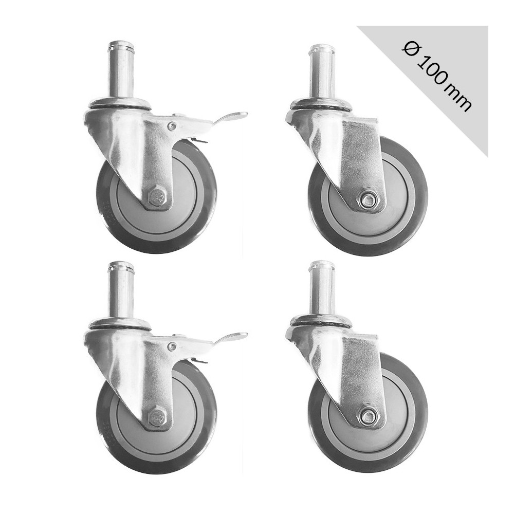 Ruedas de 100 mm de diámetro