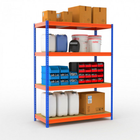 Estantería C-Plus 400 Azul y Gris cargada