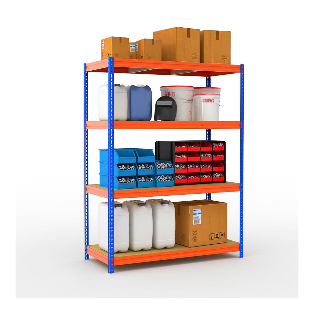 Estantería C-Plus 400 Azul y Gris cargada